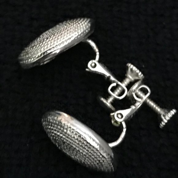 Vintage Napier Silver Clip Earrings (NWOT) - Picture 3 of 5